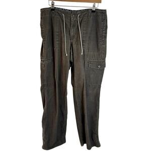 Eddie Bauer Cargo Corduroy Pants Womens Size 12 Tall Gray